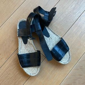 Vince black espadrille sandals size 37